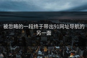 被忽略的一段终于带出91网址导航的另一面