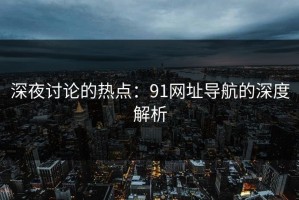深夜讨论的热点：91网址导航的深度解析